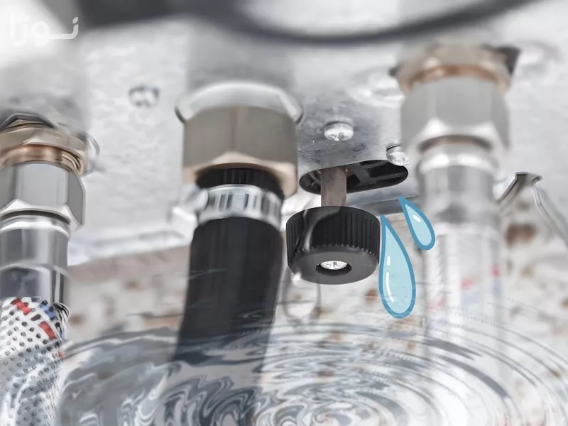 نشت آب از شیر پرکن پکیج